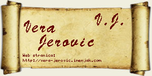 Vera Jerović vizit kartica